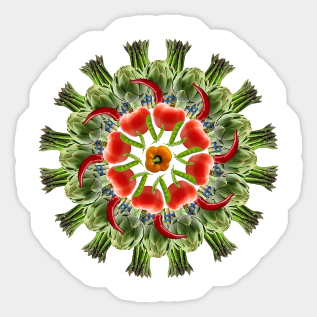 artichoke mandala Sticker by burenkaUA